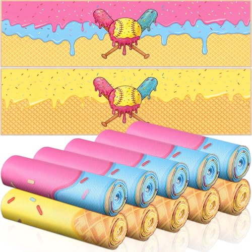 FuWeave 12 Pcs Ice Cream Softball Cooling Towels Gifts 40 x 12 Inch - color: Ice Cream Softball, size: 40 x 12 inches