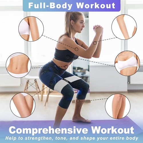 Resistance Bands for Working Out, 3 Levels Fabric Exercise Bands Set - color: Black