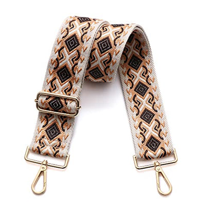 S-Jacorry Purse Strap Replacement Crossbody Wide Shoulder Strap Adjustable Canvas Straps Handbag Strap Replacement Belts - color: Gold Buckel-434