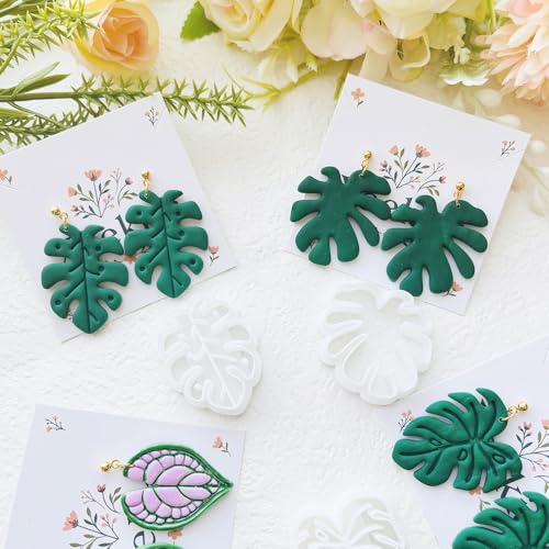 Leaf Shape Polymer Clay Cutters Set – Molds and Clay Cutters for Polymer Clay, Botanical Clay Earring Tools - color: B color