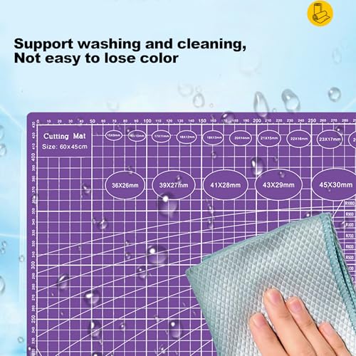 A5 Cutting Mat, Self Healing Sewing Mat, Rotary Craft Mat Double Sided 3-Ply Craft Cutting Board for Sewing Crafts Hobby Fabric Precision Scrapbooking Project Art Supplies, 8.6“ x 5.9”, Grey - color: Gray