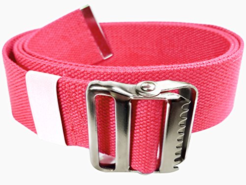 LiftAid Transfer and Gait Belt 60 Inch with Metal Buckle and Loop - Walking, Standing and Transfer Assist Aid for Seniors, Elderly Patients, Caregiver, Nurse, Therapist (Pink) - color: Pink