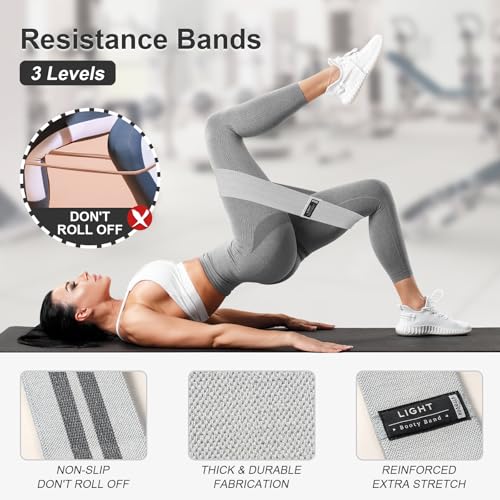 Booty Bands Set, Resistance Bands for Working Out, Exercise Bands for Women and Men Legs and Butt, Stretch Bands for Pilates, Yoga Starter Set - color: 블랙.