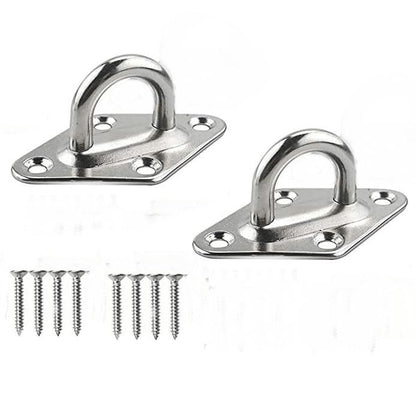 Hammock Hanging Hooks Stainless Steel 304 Ceiling Hooks Heavy Duty with Screw Bolts, Hammock Wall Hooks for Wall/Ceiling Mount,2 Pack (6mmx65mm) - size: 6mmx65mm