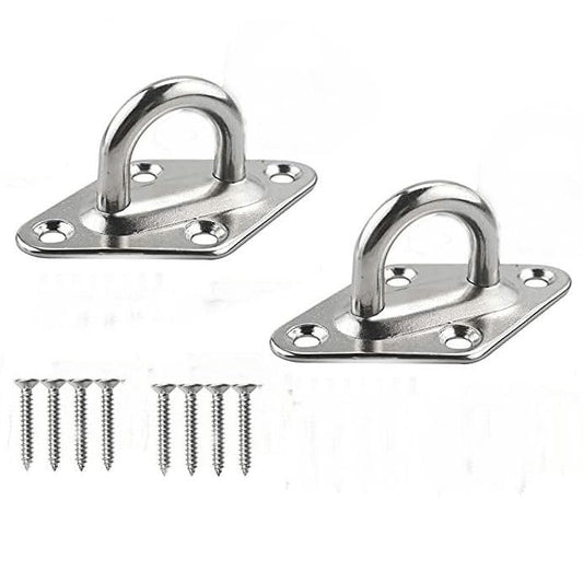 Hammock Hanging Hooks Stainless Steel 304 Ceiling Hooks Heavy Duty with Screw Bolts, Hammock Wall Hooks for Wall/Ceiling Mount,2 Pack (8mmx80mm) - size: 8mmx80mm