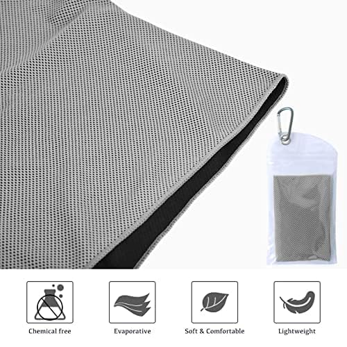 4 Pack Cooling Towels (40"x12") - Instant Cooling Reusable Microfiber Towels for Sports, Gym, Camping, Yoga, Fitness & More - color: 4 Packs Gray