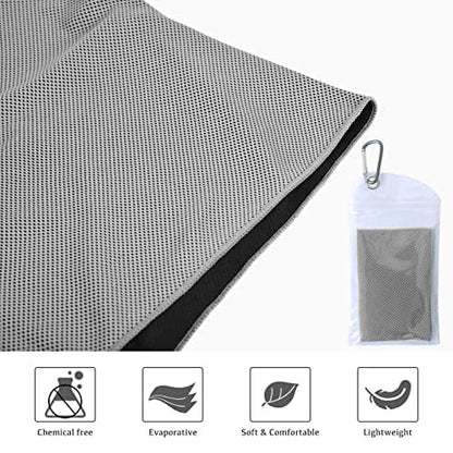 4 Pack Cooling Towels (40"x12") - Instant Cooling Reusable Microfiber Towels for Sports, Gym, Camping, Yoga, Fitness & More - color: 4 Packs Gray