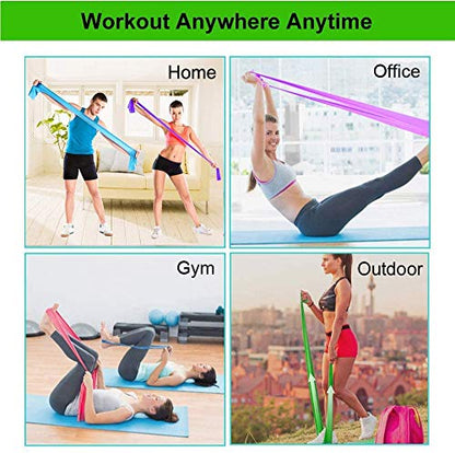 Resistance Bands for Working Out, Physical Therapy, Yoga & Pilates - color: Red