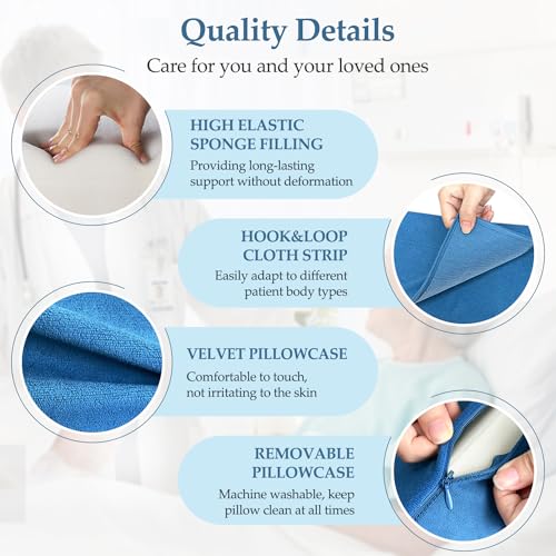 NEPPT Wedge Pillow Body Position Wedges Back Positioning Elevation Pillow Case Pregnancy Bedroom Eevated Body Alignment Ankle Support Pillow Leg Bolster (2-in-1) - color: 2-in-1