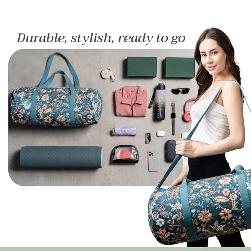 Maison d' Hermine Yoga Mat Duffle Bag Gym Tote Yoga Mat Carry Bag - color: Luxury Loft - Dark Teal, style: Yoga Mat Gym Bag