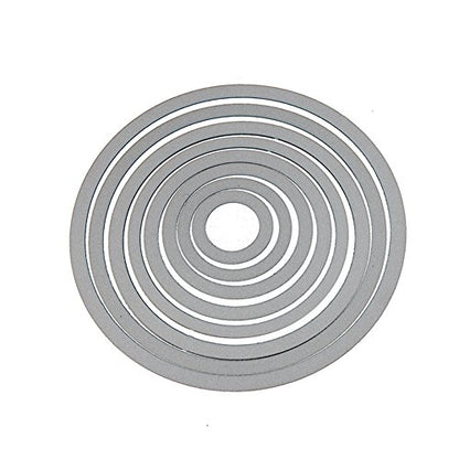8PCS Circle Cutting Dies Handmade DIY Paper Cards Album Decoration Stencils Template Embossing for Card Scrapbooking Craft (Round) - style: Circle