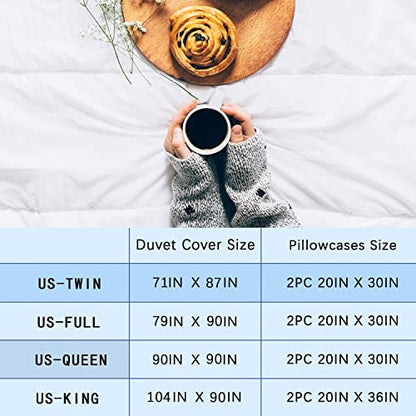 AILONEN Purple Blue Mushroom Duvet Cover Set King Size, Botanical Plant Fungus Moth Butterfly Comforter Cover Set, Soft Black Gradient Quilt Cover 3Pc Set, 1 Duvet Cover + 2 Pillowcases - color: Mushroom105, size: King