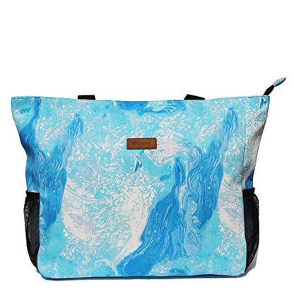 ESVAN LARGE BEACH BAG Water Resistant Lightweight 20 inch Women Oversize Tote Bag for Gym Beach Travel Pool Yoga Nurse - color: U