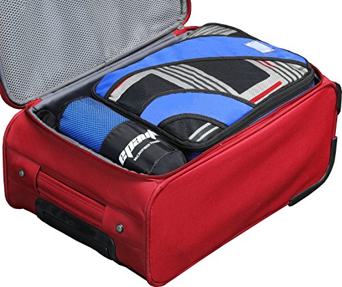 EPAuto 2-Pack Microfiber Quick Dry Travel Towel Set, Blue - color: Blue