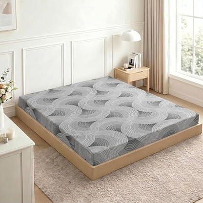 Japanese Floor Mattress,3.5"Thicken Futon Mattress Tatami Mat Queen - color: Ma1-grey Geometric, size: Queen (80" X 60")