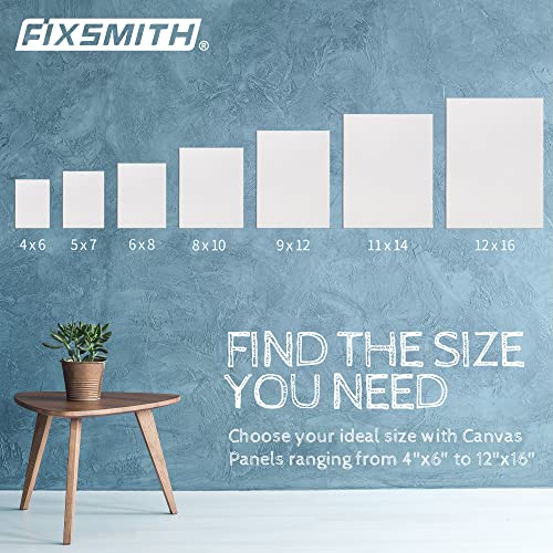 FIXSMITH Canvas Boards for Painting 4x6 Inch, Super Value 24 Pack Mini Canvases, White Blank Canvas Panels, 100% Cotton Primed, Painting Art Supplies - size: 4"×6"