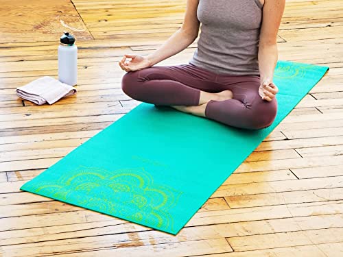 Sol Living Travel Yoga Mat - Natural Tree Rubber for Extra Grip - Non-Slip, Foldable, Eco-Friendly - Perfect for On-the-Go Yoga, Pilates, Fitness, Meditation - 24" x 72", Green - color: Green
