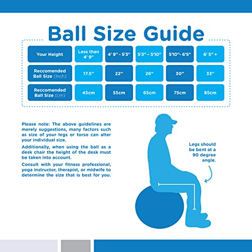 bintiva Exercise Ball - color: Blue, size: XS (40-45cm)