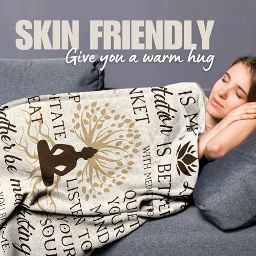 Huglanket Meditation Gifts, Throw Blanket for All Seasons 50" × 65"