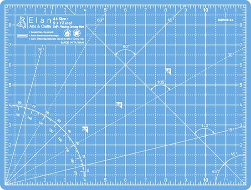 Elan Cutting Mat A4 Blue, Self Healing Cutting Mat 9x12 Inch, 5-Ply Craft Board Blue, Hobby Board for Crafts 9x12 Inch - style: 12 x 9"