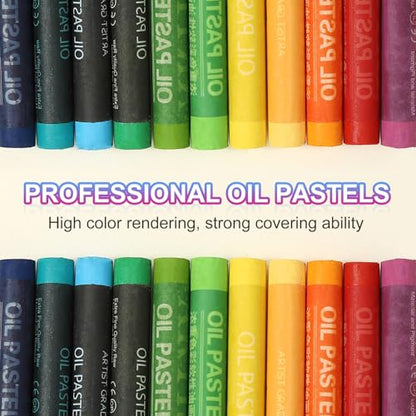 PATIKIL Gray Oil Pastels, 24Pcs Soft Oil Crayons Creamy Pastels Stick Art Supplies for Art Painting Drawing Blending Graffiti for Drawing Beginners Artists - color: Gray