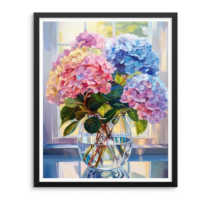 Natuyalo Paint by Numbers Kit for Adults Beginners and Kids, 16" Wx20 L Canvas Pictures Drawing Acrylic Paintwork with 3 Pcs Paintbrushes, Colorful Flowers in Vase - color: ART-05