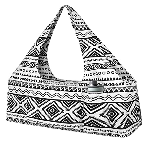 Yoga Mat Bag - Large Yoga Bag with Yoga Mat Strap, Zipper and Pockets - Yoga Bags and Carriers Fits All Your Stuff - Personalized Yoga Mat Bags for Women Fits Most Size Mats - color: Bohemian