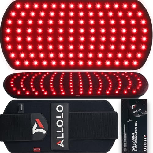 ALLOLO Red Light Therapy for Body, 3 in 1 LEDs Red Light Therapy Belt with Timer Remote Control, 660nm 850nm Infrared Light Therapy Pad for Body Waist Shoulder Knee, 16.7" x 7.9" Large Area - size: 16.7"*7.9"