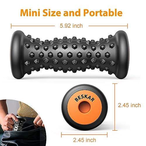 BESKAR Foot Massager Roller for Plantar Fasciitis Relief - color: Black