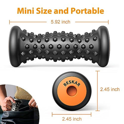 BESKAR Foot Massager Roller for Plantar Fasciitis Relief - color: Black