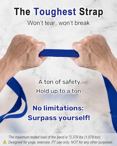 Tumaz Stretching Strap, 10-Loop Non-Elastic Yoga Strap