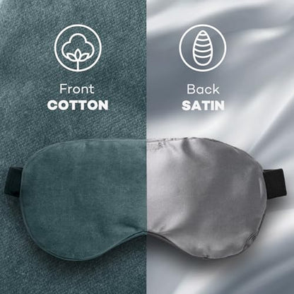 Ezona Heated Eye Mask, Warm Eye Compress Mask for Dry Eyes, Gray | USB Electric Eye Heating Pad, Temperature & Timer Control, Blepharitis, Sinus, Migraine, Stye, MGD Puffiness - color: Gray
