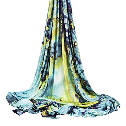 Aerial Yoga Hammock Aerial Pilates Silk Yoga Swing Set Inversion Equipment include daisy Chain, Pose Guide 5.5 yards - color: Emerald