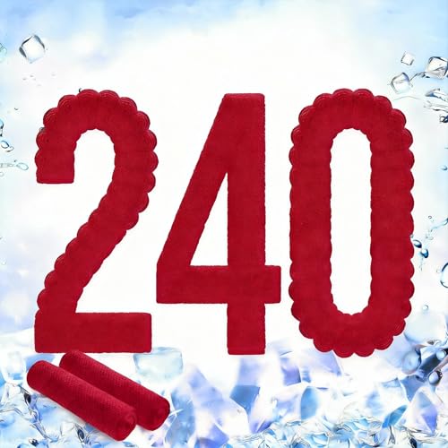 QBrand 240 Pack Cooling Towels, 40"x12" Ice Breathable Chilly Sweat Rag Microfiber Workout Rags for Gym Towels for Neck and Face for Yoga Golf Sport Running (RD-240) - color: Rd-240