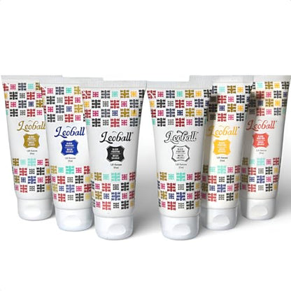 Leoball® Water-Soluble Block Printing Ink Starter Set, 6 Bold Colors with Satin Finish, 1.25-Ounce Tubes
