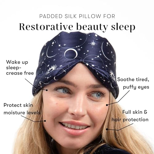 DROWSY Silk Sleep Mask - Face-Hugging, Padded Cocoon for Luxury Sleep in Total Darkness - 100% Pure Mulberry Silk (Cosmic Energy) - color: Cosmic Energy, size: 1 Count (Pack of 1)