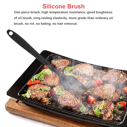 Silicone Spatulas Set of 6, Rubber Spoon Spatula Heat Resistant Spoonula One Piece Design Seamless Spatula Non-Stick Scrapers Baking Mixing Tool (Black) - color: Black