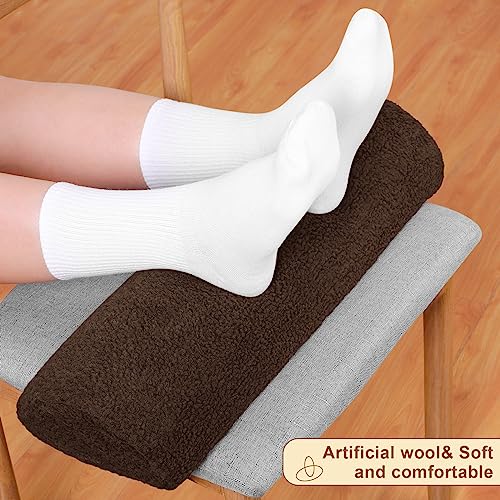 Sintuff Recliner Leg Rest Cushion Sofa Footrest Pillow with Cover Half Moon Bolster Pillow Under Knee Pillow for Sleeping On Back Alleviating Pain, 19.7 x 8 x 3.5 Inch (Coffee) - color: Coffee