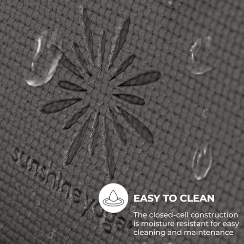 Ascend 6mm Thick Yoga Mat, 4 Pack, 72x24in - color: Charcoal, size: 10 Pack