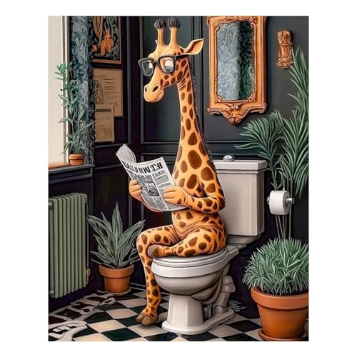 Reivworl Giraffe Paint by Numbers Kit for Adults Beginner 16×20 inch | Giraffe Paint by Number Kits 16×20 inch, Crafts on Canvas with Gifts. - color: 05-Giraffe