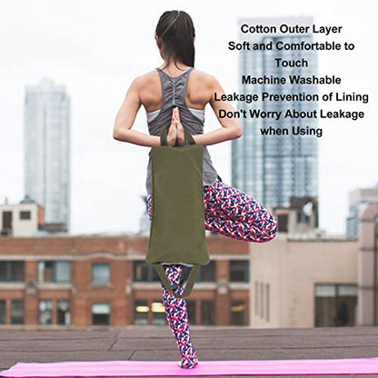 Topyond Sand Bag for Weight Training, Green Yoga Sand Bag with Handle