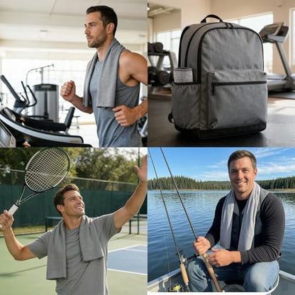 2 Pack Microfiber Camping Towel Quick Dry Lightweight Travel Body Face Beach Hiking Backpacking Swimming Pool Towel(Grey, 2 Pack S(15.5X31 Inch) - color: Grey, size: 2 Pack S(15.5X30 Inch