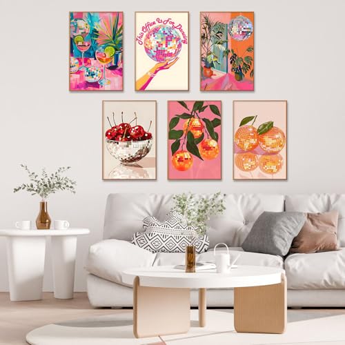 Camocin 6 Pack Paint by Numbers Kit for Adults, Disco Canvas Painting Set | 8x12 Inch, DIY Acrylic Painting Craft Kit for Beginners without Frame, Relaxing Creative Hobby, Home Wall Decor, Gift - color: Disco-1