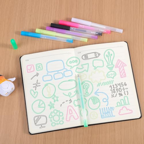 0.8mm Acrylic Gel Pen Set, Compatible with Cricut Maker 3/Maker 4/Maker/Explore 3/4/5/Air 2/Air, 7 Pack Medium Point Pens for Writing, Drawing, DIY Crafts - color: Acrylic
