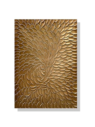 NANKAI Art Dark gold thick texture abstract oil painting hand-painted 3D wall art 40x28 inch canvas wall art Deco painting - color: NKHB247