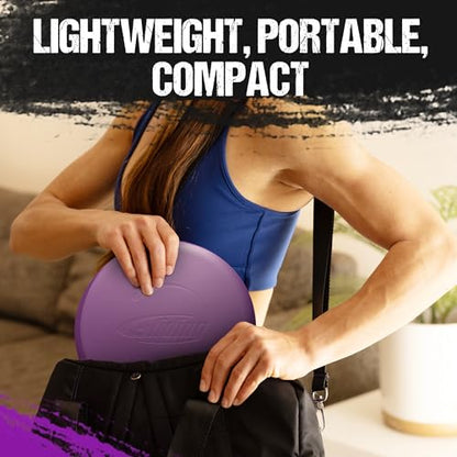 Gliding 9” Sliders for Working Out on Any Floor, 1 Pair + 4 Videos - color: Purple