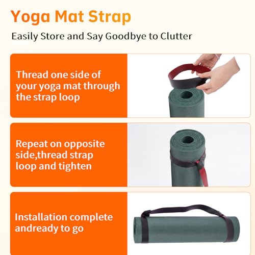 Yoga Mat Strap Compatible with Gaiam, No Mat Included