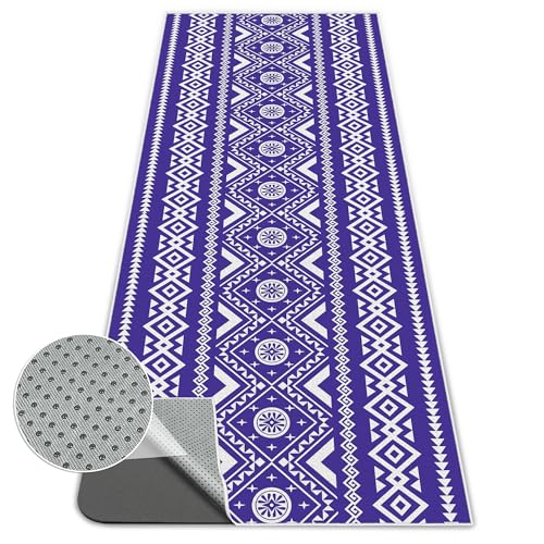 Yoga Towel,Absorbent Yoga Mat Towel for Hot Yoga Non Slip,Stylish Prints,Ideal for Workouts,Hot Yoga,Bikram,Pilates Equipment,72 x 27 in,Arranged Triangle Geometry - color: Arranged Triangle Geometry