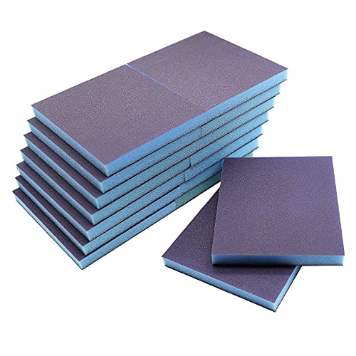 16Pcs 220 Grit Sanding Sponge, Jamiikury Sanding Blocks Washable and Reusable, Wet Dry Sandpaper Sponge for Wood Metal FurniturePaint and Drywall - size: 220 Grits