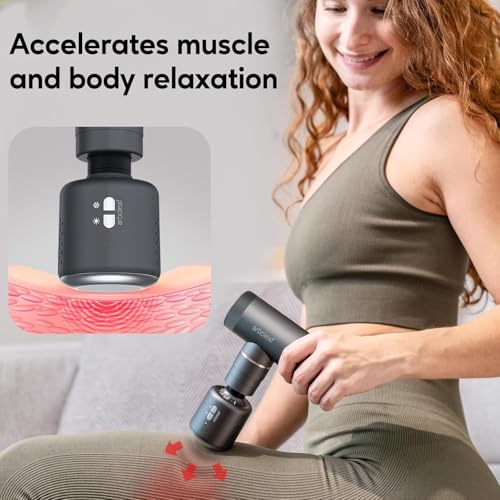 arboleaf Hot and Cold Massage Gun Deep Tissue, Percussion Muscle Massager | Targeted Temperature Control with Deep Percussion Massage for Muscle Warm-Up, Post-Workout Recovery, and Relaxation - color: Slategray
